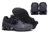 nike leather shox nz prm qs gris carbone